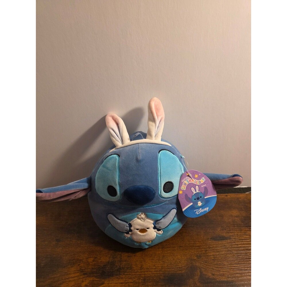 NWT original Squishmallows Disney Stitch with Bunny Ears Easter 2024 plush toy